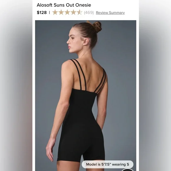 ALO Alosoft Suns Out Onesie XS - Picture 3 of 4